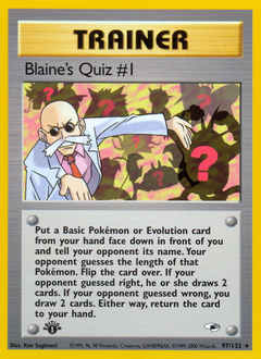 Blaine's Quiz #1 #97 Gym Heroes
