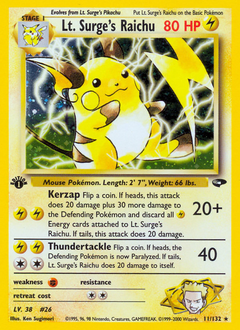 Lt. Surge's Raichu #11 Gym Challenge