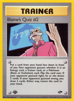Blaine's Quiz #2 #111 Gym Challenge