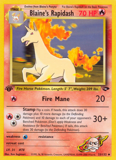 Blaine's Rapidash #33 PSA 10