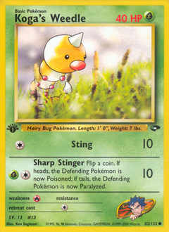 Koga's Weedle #82 PSA 10