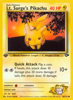 Lt. Surge's Pikachu #84 Gym Challenge