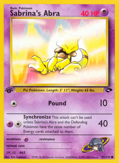 Sabrina's Abra #93 Gym Challenge