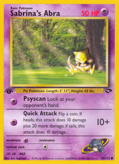 Sabrina's Abra #94 Gym Challenge