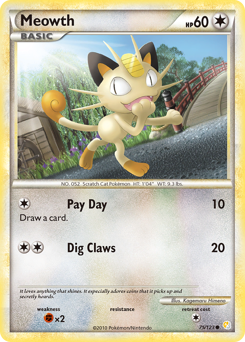 Meowth #75 HeartGold & SoulSilver