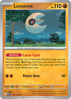 Lunatone #74 Mega Evolution