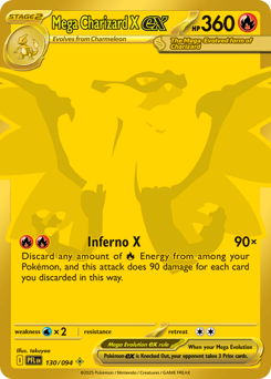 Mega Charizard X ex #130 Phantasmal Flames