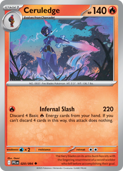 Ceruledge #20 Phantasmal Flames