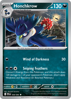 Honchkrow #58 Phantasmal Flames
