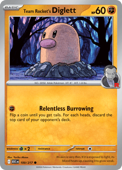 Team Rocket's Diglett #100 Ascended Heroes