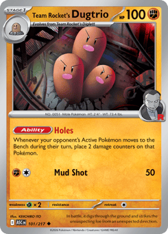 Team Rocket's Dugtrio #101 PSA 10