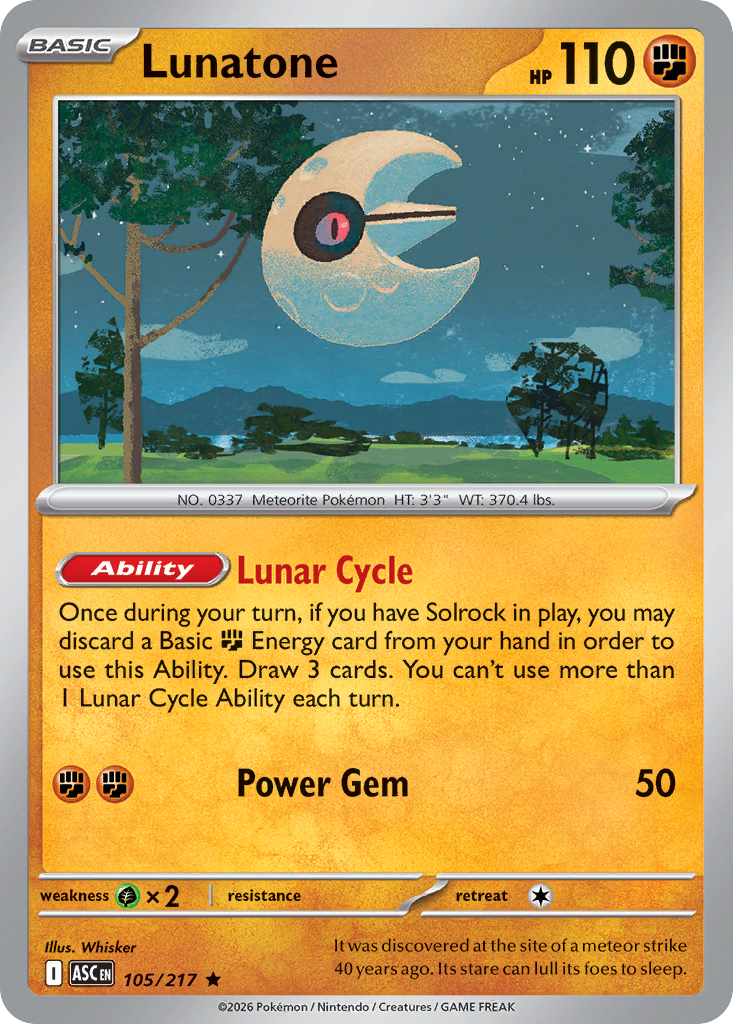 Lunatone #105 Ascended Heroes