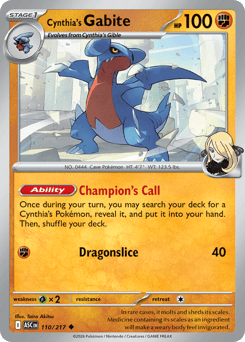 Cynthia's Gabite #110 Ascended Heroes
