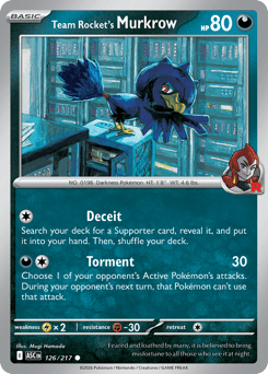 Team Rocket's Murkrow Ascended Heroes #126