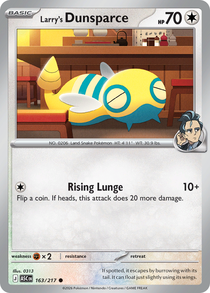 Larry's Dunsparce #163 Ascended Heroes