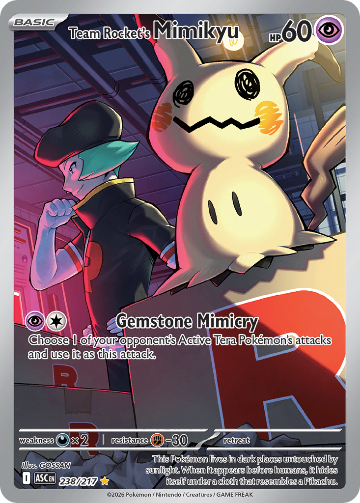 Team Rocket's Mimikyu #238 Ascended Heroes