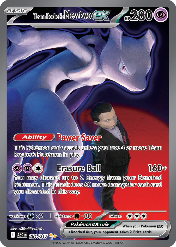 Team Rocket's Mewtwo ex #281 Ascended Heroes