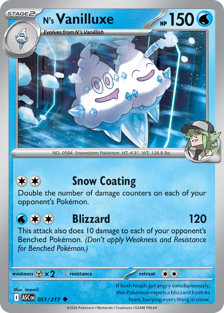 N's Vanilluxe #51 Ascended Heroes