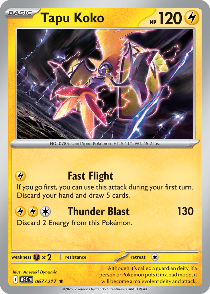 Tapu Koko #67 Ascended Heroes