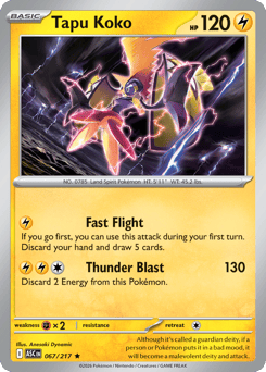 Tapu Koko #67 Ascended Heroes