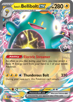 Iono's Bellibolt ex #70 Ascended Heroes