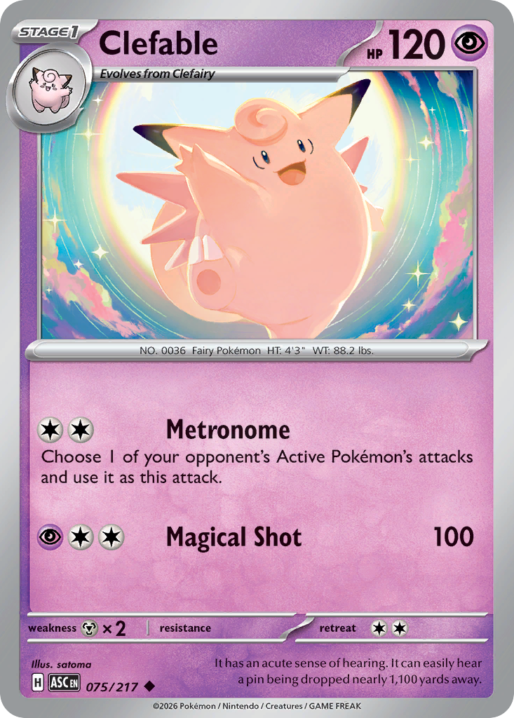 Clefable #75 Ascended Heroes