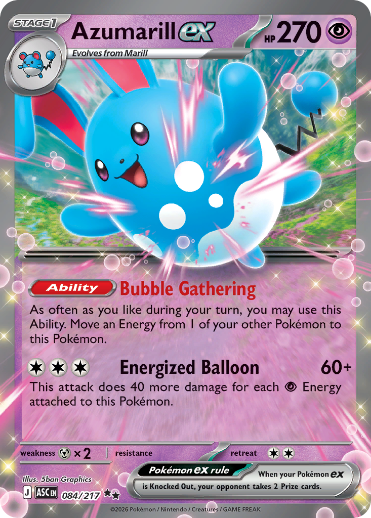 Azumarill ex #84 Ascended Heroes
