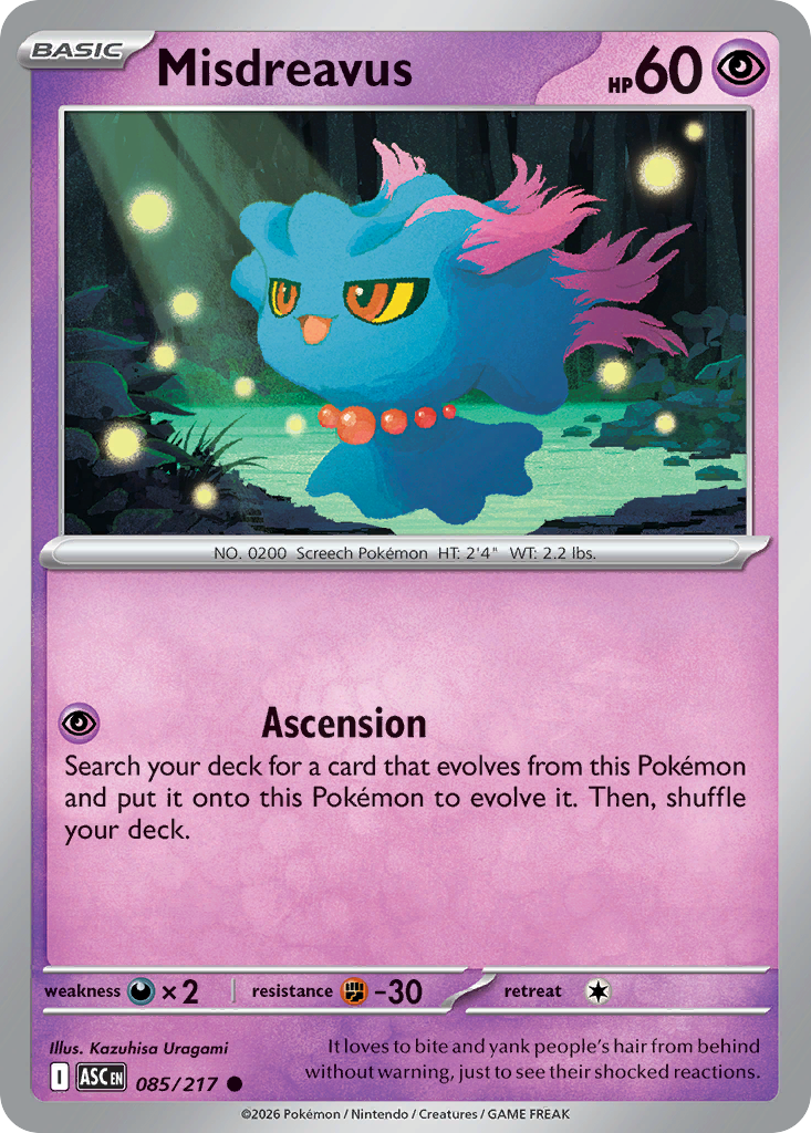 Misdreavus #85 Ascended Heroes