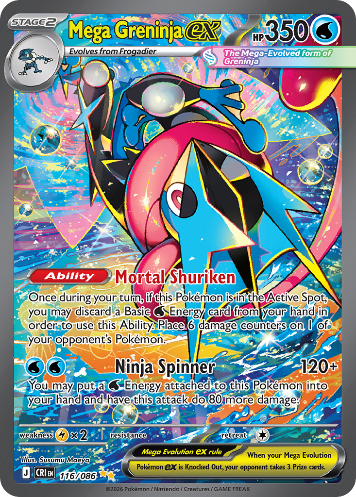 Mega Greninja ex #116 Chaos Rising