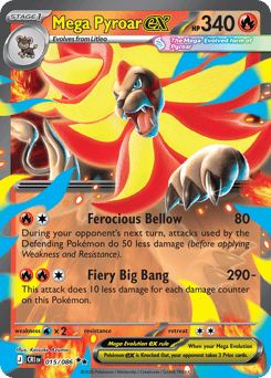 Mega Pyroar ex #15 Chaos Rising