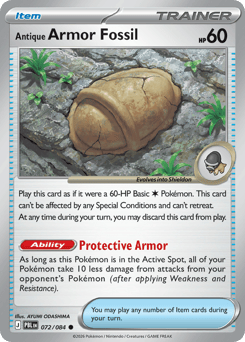 Antique Armor Fossil #72 Pitch Black