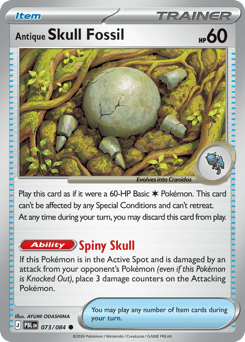 Antique Skull Fossil #73 PSA 10