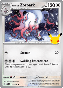 Hisuian Zoroark #123 30th Celebration