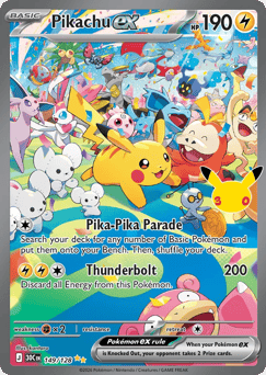 Pikachu ex #149 30th Celebration