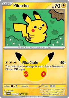 Pikachu #34 30th Celebration