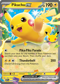 Pikachu ex #53 30th Celebration
