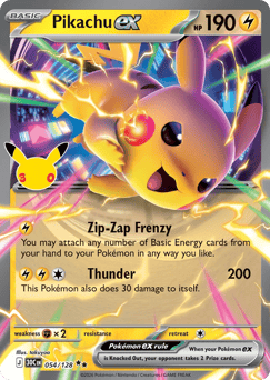Pikachu ex #54 30th Celebration