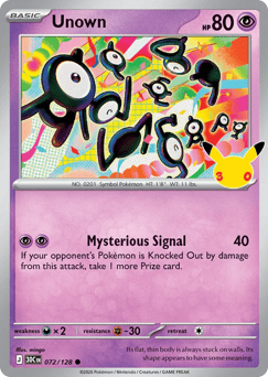 Unown #72 30th Celebration