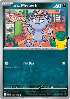Alolan Meowth #89 30th Celebration