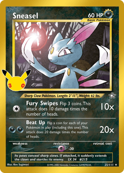 Sneasel #25 30th Celebration: Classic Collection