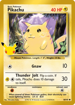 Pikachu #58 30th Celebration: Classic Collection