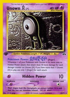 Unown [A] #33 Neo Discovery