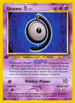 Unown [D] #47 Neo Discovery