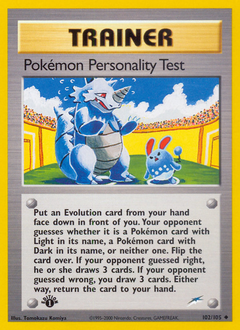 Pokémon Personality Test #102 Neo Destiny