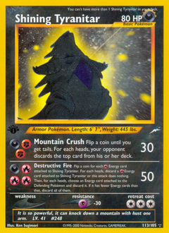 Shining Tyranitar Neo Destiny