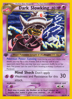 Dark Slowking #20 Neo Destiny