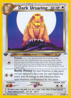 Dark Ursaring #21 Neo Destiny