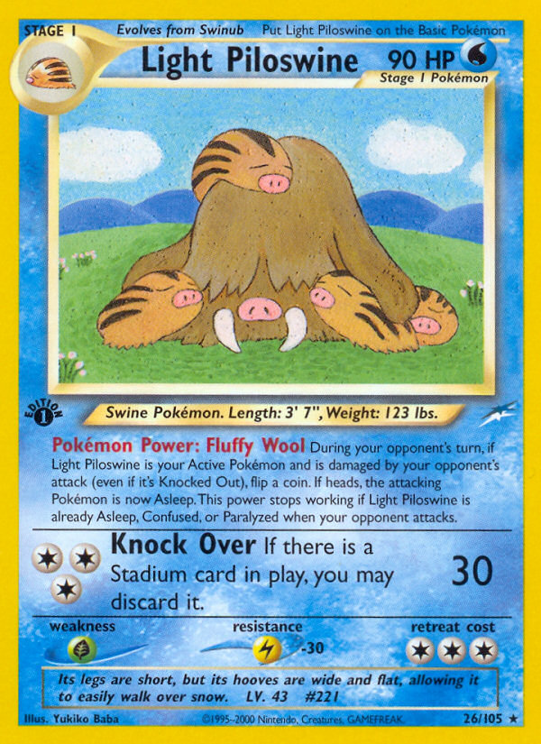 Light Piloswine #26 Neo Destiny