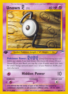 Unown [G] #27 Neo Destiny