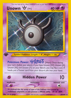 Unown [W] #29 Neo Destiny